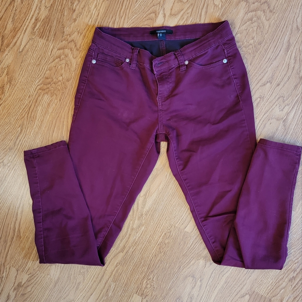 Maroon Forever 21 Jeans Waist 25